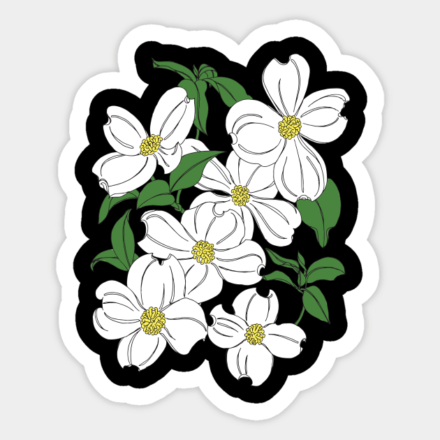 Dogwood Days Sticker by ColoringWithKristine